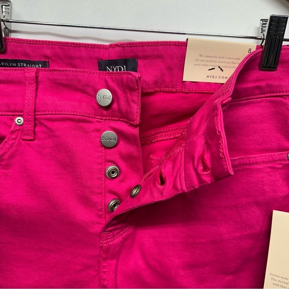 Not Your Daughter’s Jeans Marilyn Straight Ankle Big Pink Size 8 NWT - Picture 8 of 9